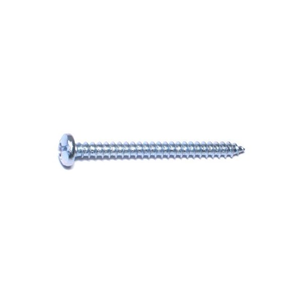 Midwest Fastener Sheet Metal Screw, #12 x 2-1/2 in, Zinc Plated Steel Pan Head Combination Phillips/Slotted Drive 03205 - main
